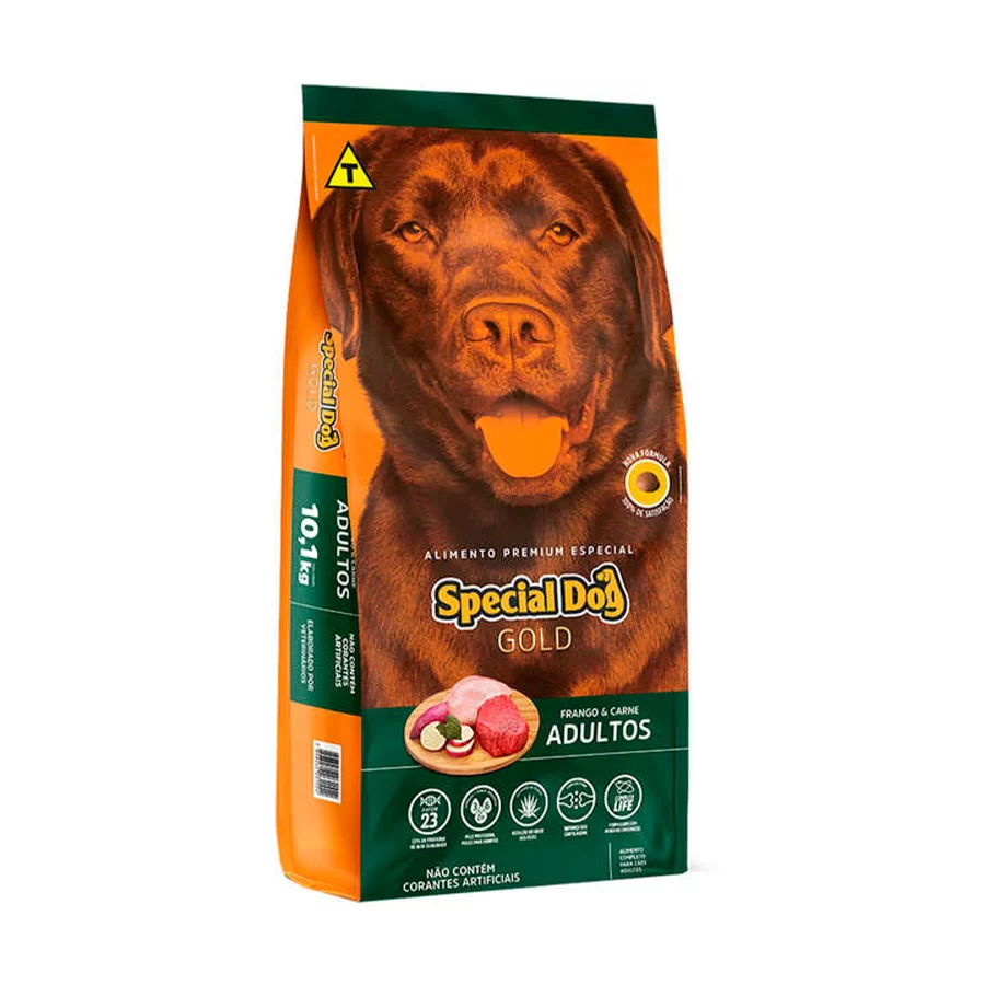 Ração Premium Special Dog para Cães Adultos Gold Sabor Frango e Carne 20kg