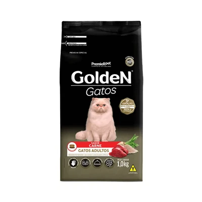 Ração Golden para Gatos Adultos Sabor Carne