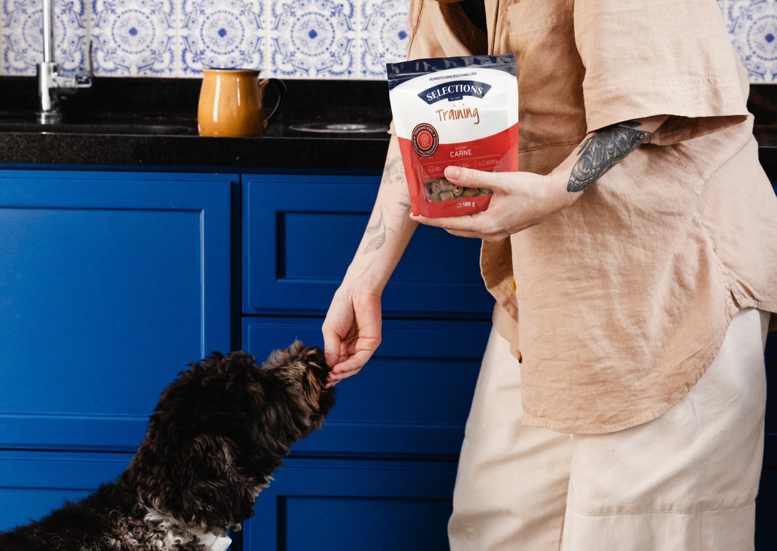 Diferentes tipos de petiscos para cachorro e quando oferecer cada um 1 Imagem de cachorro comendo petisco