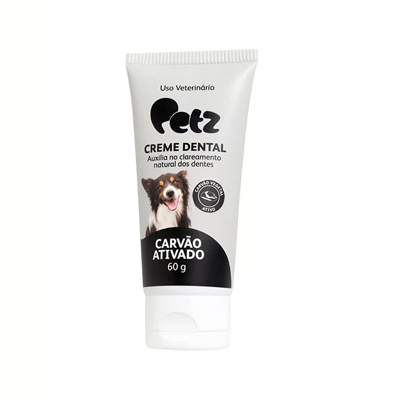 Creme Dental Petz Carvão Ativado para Cães e Gatos 60g