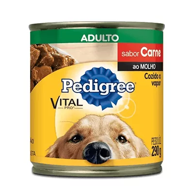 Ração Úmida Pedigree Lata Vital Pro para Cães Adultos Sabor Carne ao Molho - 290g