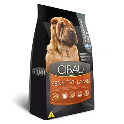 Ração Cibau Lamb Medium & Maxi Sensitive para Cães Adultos de Raças Médias e Grandes - 12kg

