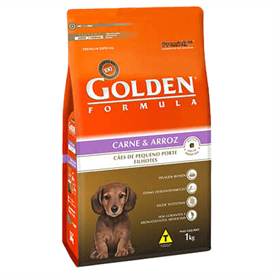 Ração Golden Fórmula Mini Bits Para Cães Filhotes Raças Pequenas Sabor Carne e Arroz