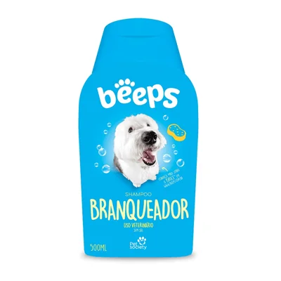 Beeps Pet Society Shampoo para Cães e Gatos Linha Branqueador