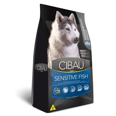 Ração Cibau Medium & Maxi Sensitive Fish para Cães Adultos de Raças Médias e Grandes - 12kg
