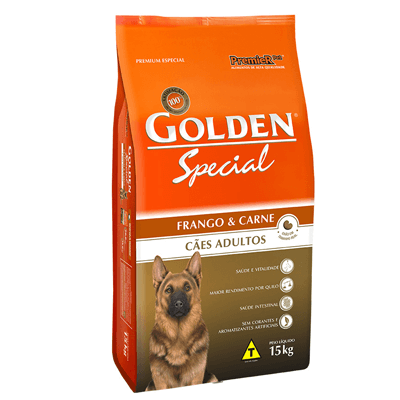 RRação Golden Special Sabor Frango e Carne para Cães Adultos