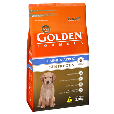 Ração Golden Premier Filhote para Cães Sabor Carne e Arroz