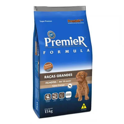 Ração Premier Fórmula para Cães Filhotes de Raças Grandes Sabor Frango - 15kg
