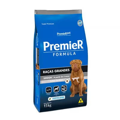 Ração Premier Fórmula Senior para Cães Adultos de Raças Grandes Sabor Cordeiro - 15kg
