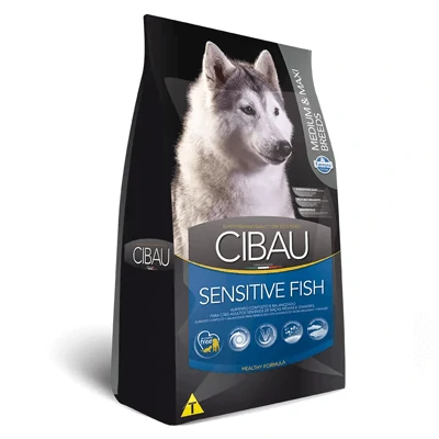 Ração Cibau Medium & Maxi Sensitive Fish para Cães Adultos de Raças Médias e Grandes - 12kg
