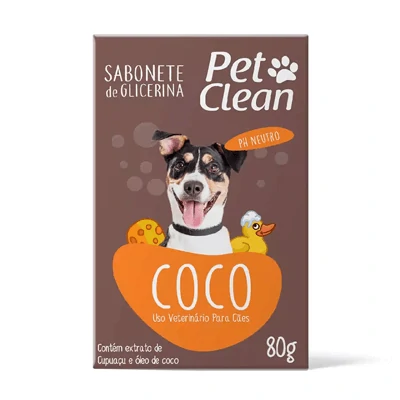 Sabonete Pet Clean Coco para Cães e Gatos 80g
