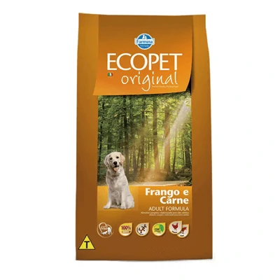 Ração Ecopet Original para Cães Adultos Sabor Frango e Carne