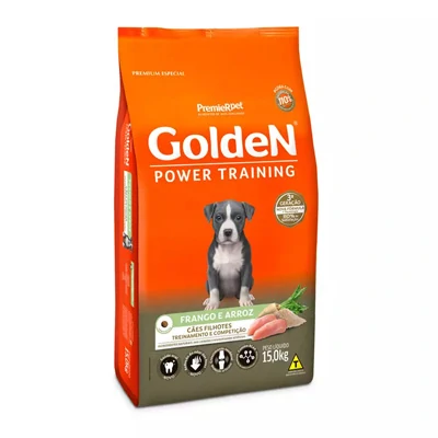 Golden Power Training Filhote para Cães Sabor Frango e Arroz - 15kg
