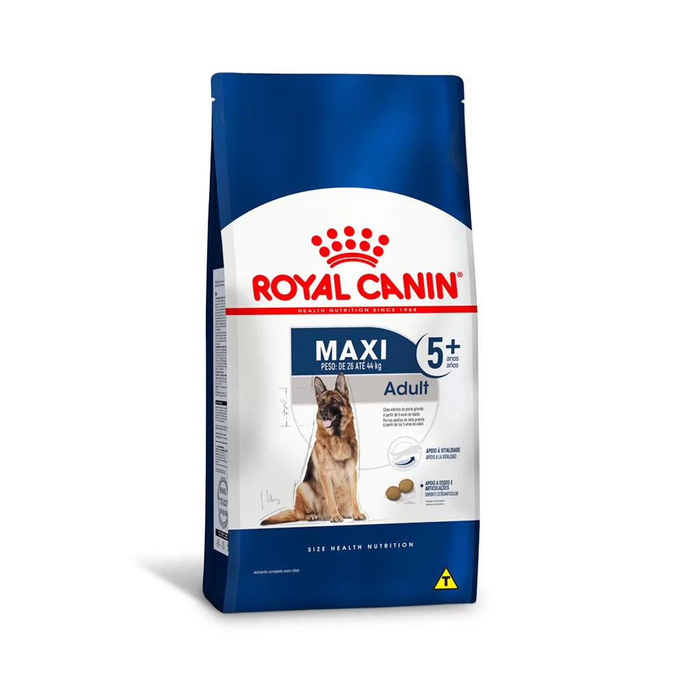 Ração Royal Canin Maxi 5+ Cães Adultos - 15kg