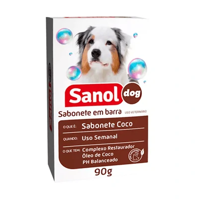 Sabonete Sanol Dog Coco para Cães e Gatos 90g