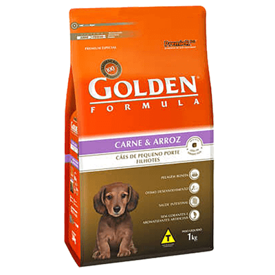 Ração Golden Fórmula Mini Bits Para Cães Filhotes Raças Pequenas Sabor Carne e Arroz