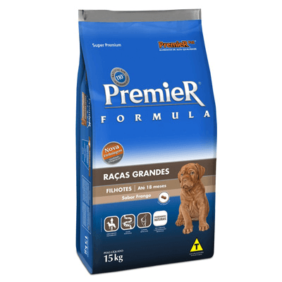 Ração Premier Fórmula para Cães Filhotes de Raças Grandes Sabor Frango - 15kg