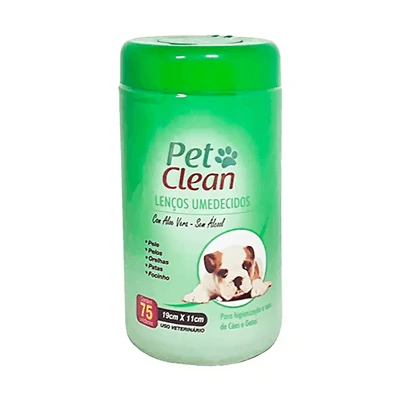 Lenços Umedecidos Pet Clean Filhotes 75un