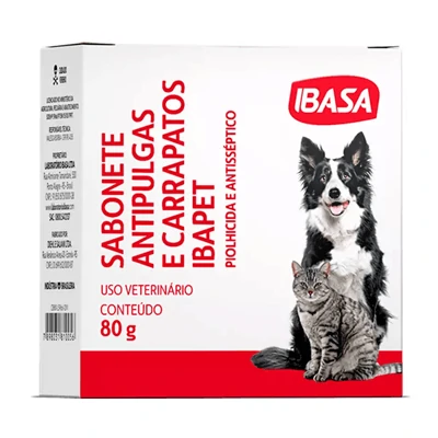 Sabonete Ibasa Anti Pulgas para Cães e Gatos 80g