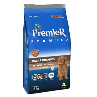 Ração Premier Fórmula para Cães Filhotes de Raças Grandes Sabor Frango - 15kg