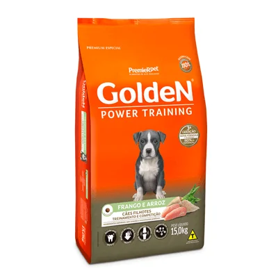 Golden Power Training Filhote para Cães Sabor Frango e Arroz - 15kg