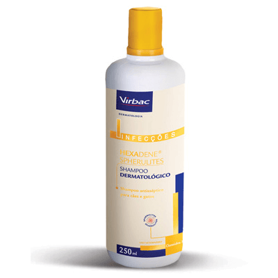 Hexadene Virbac Spherulites Shampoo Dermatológico para Cães e Gatos