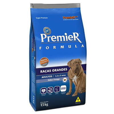 Ração Premier Fórmula para Cães Adultos de Raças Grandes Sabor Frango