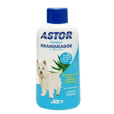 Shampoo Mundo Animal Cães e Gatos Astor Branqueador