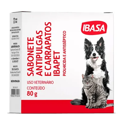 Sabonete Ibasa Anti Pulgas para Cães e Gatos 80g

