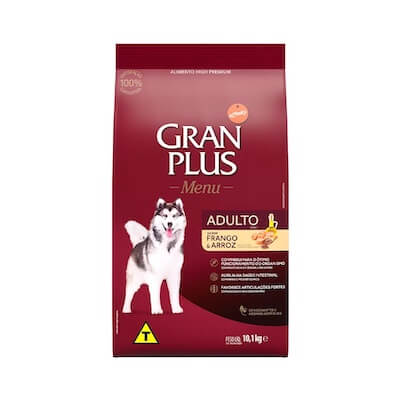 Ração GranPlus Menu para Cães Adultos de Porte Médio e Grande Sabor Frango e Arroz