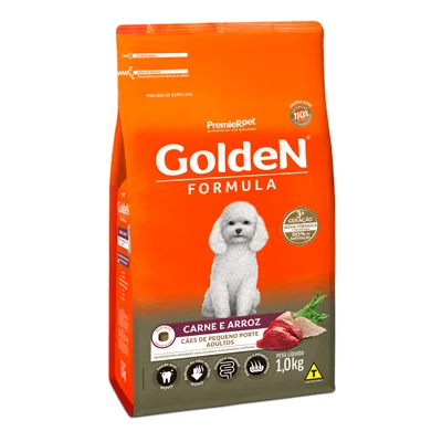 Ração Golden Fórmula Mini Bits Para Cães Filhotes Raças Pequenas Sabor Carne e Arroz