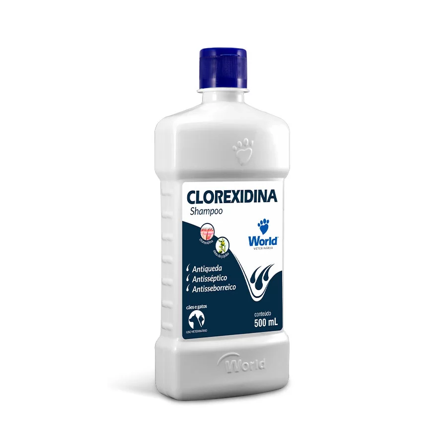 Shampoo Clorexidina Dugs World para Cães e Gatos 500ml