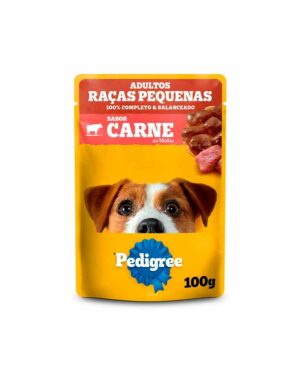 Ração Úmida Pedigree Sachê Carne ao Molho para Cães Adultos de Raças Pequenas 100 g
