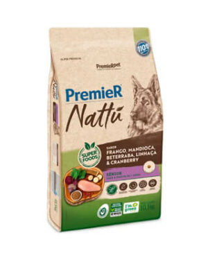 kuvasz-racao-premier-nattu-para-caes-senior-sabor-mandioca