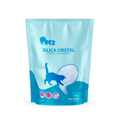 Areia para Gatos Petz Sílica Cristal 1,6kg