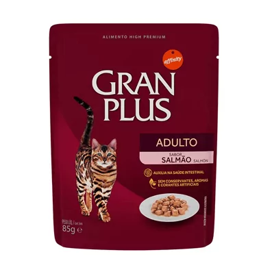 Ração Úmida Sachê GranPlus para Gatos Adultos sabor Carne 85g