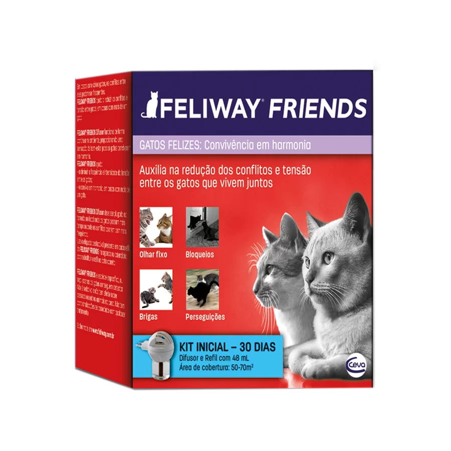 Difusor e Refil Feliway Friends Ceva para Gatos 48ml