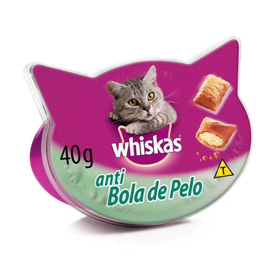 Petisco Whiskas Temptations Anti Bola de Pelo Para Gatos Adultos 40g