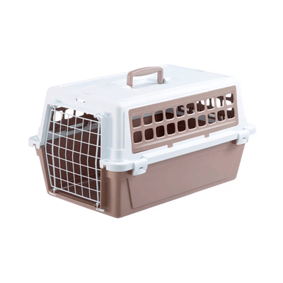 Caixa de Transporte Atlas Trendy Ferplast para Cães e Gatos Cinza