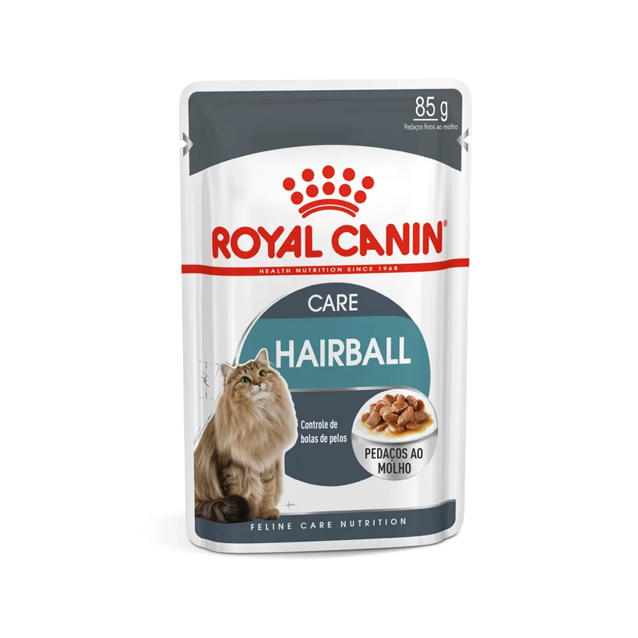 Ração Úmida Royal Canin Feline - Gatos Adultos Sachê Hairball Care - 85g
