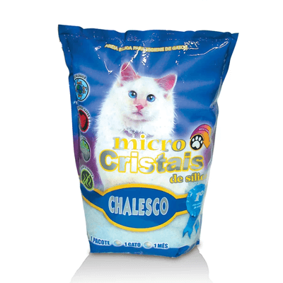 Areia Higiênica Chalesco com Micro Cristais de Sílica para Gatos - 1,8kg