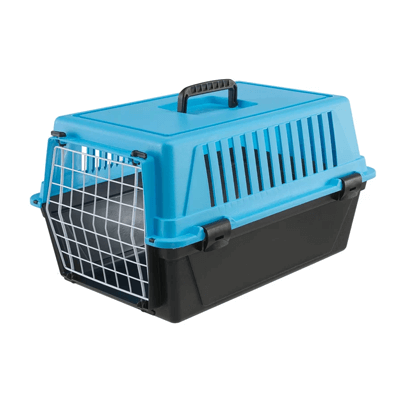 Caixa de Transportes Atlas 10 Ferplast para Cães e Gatos Azul