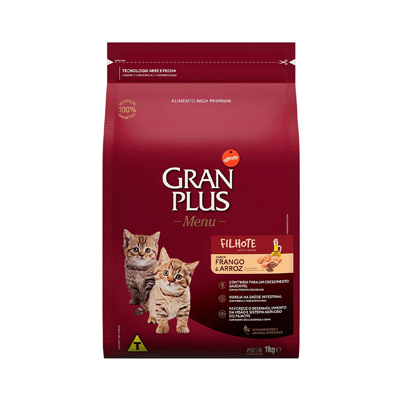 Ração GranPlus para Gatos Filhotes Sabor Frango e Arroz