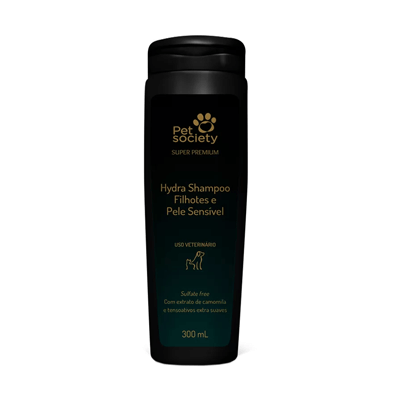 Shampoo Pet Society Filhotes e Pele Sensível para Cães e Gatos 300ml