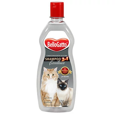 Shampoo Bellogatto 2 Em 1 para Gatos - 500ml